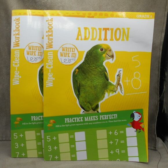 Wipe-Clean Workbook Addition Grade 1 Books Bendon Publishing Lot of 2 - Picture 2 of 9